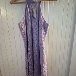 Francesca's Collections Lavender Lace Mini Dress
